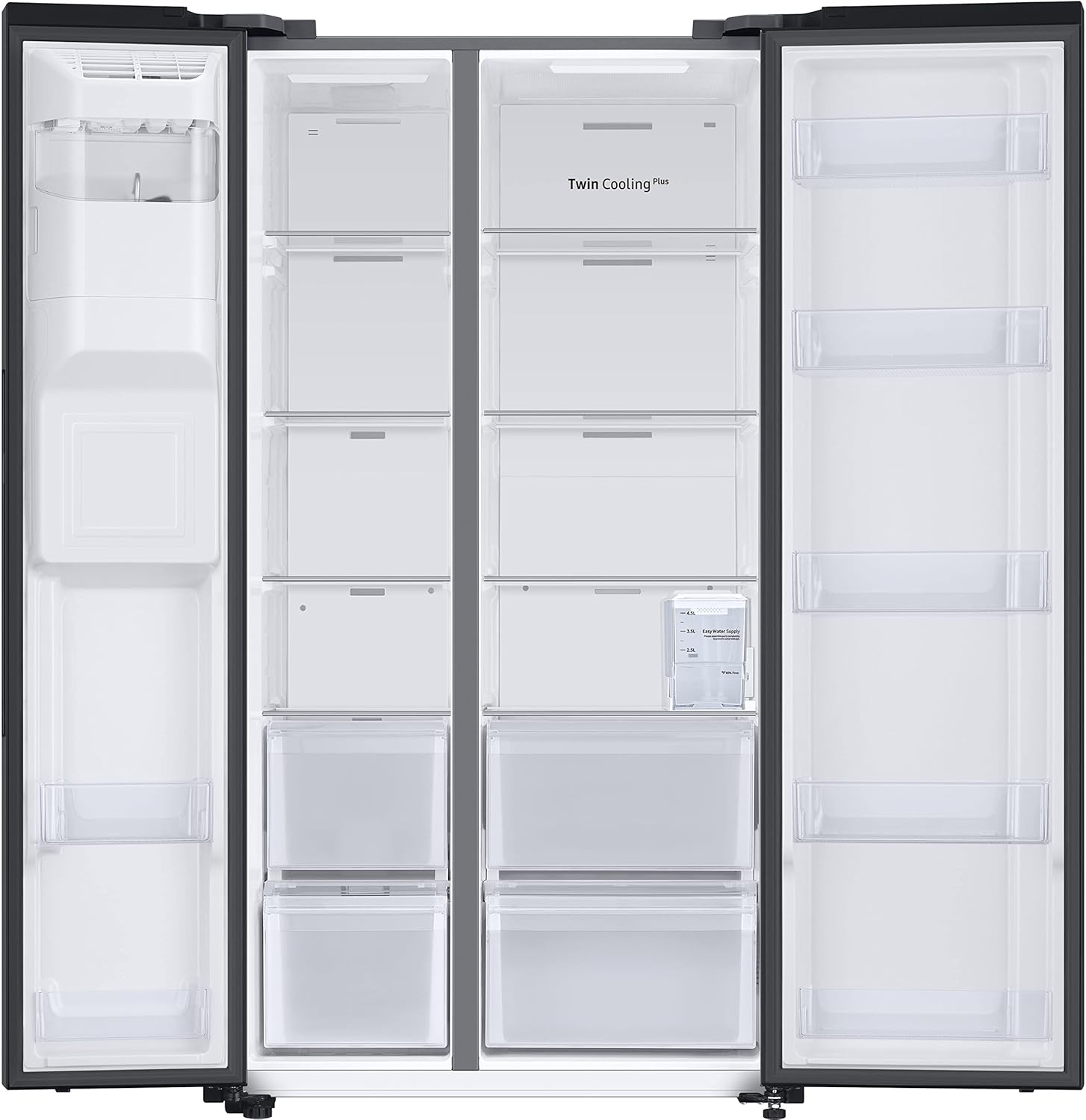 Samsung 633 L Convertible 5-in-1 Digital Inverter Side-by-Side Refrigerator with AI, WiFi, Water & Ice Dispenser RS78CG8543B1HL
